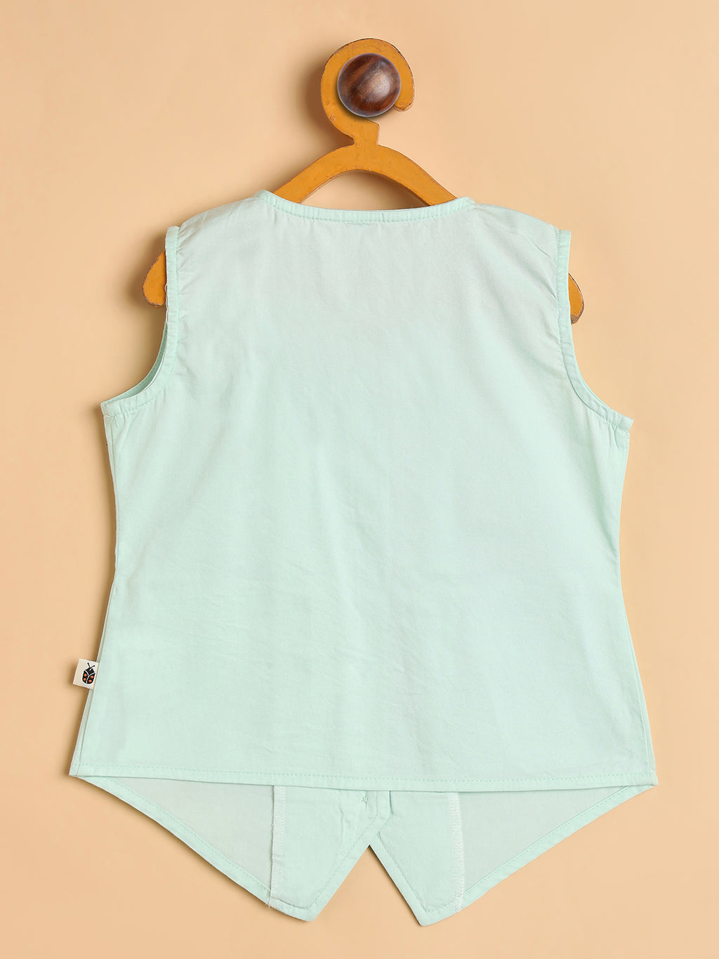 Girls High Hips Solid Top With Pants - Green