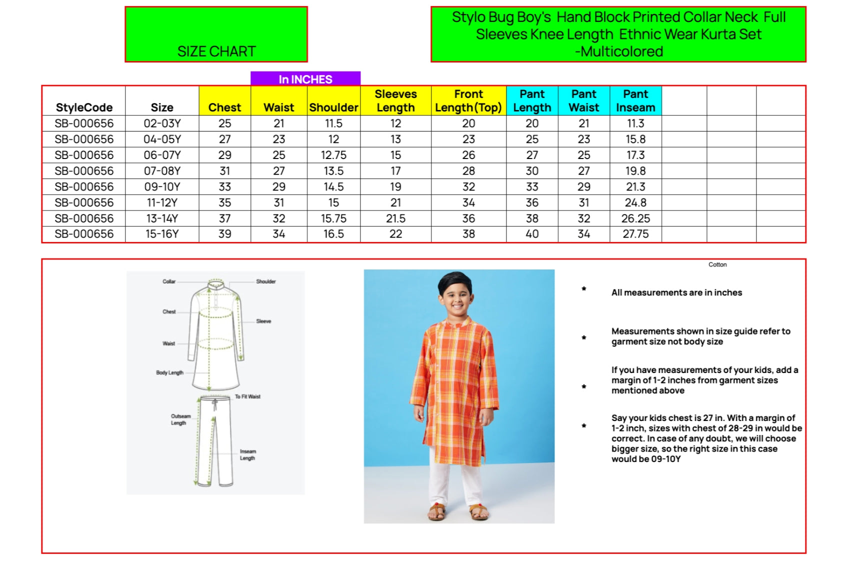 Boys Knee Length Printed Kurta Set - Multi